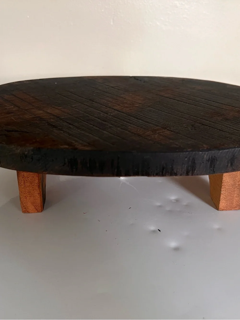Rustic Primitive Farmhouse Wood Pedestal Riser